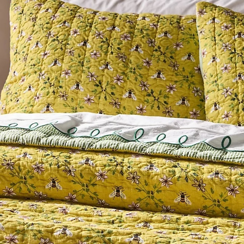 Anthropologie Lila Bee Eurosham x1 New out of Package 🐝